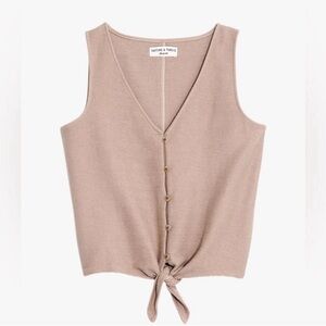 Madewell Ava Knitted Tie-Front Tank Top